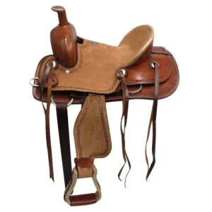 12" DOUBLE T  YOUTH HARD SEAT ROPER STYLE SADDLE