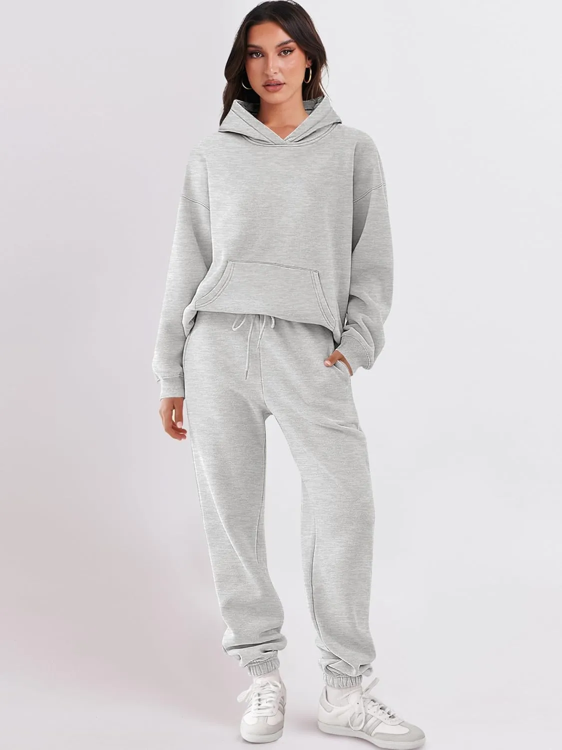 ANRABESS Womens 2 Piece Outfits Lounge Hoodie Oversized Sweatshirt Jogger Sweatpants Y2K Tracksuit Sweatsuit Set Fall Clothes