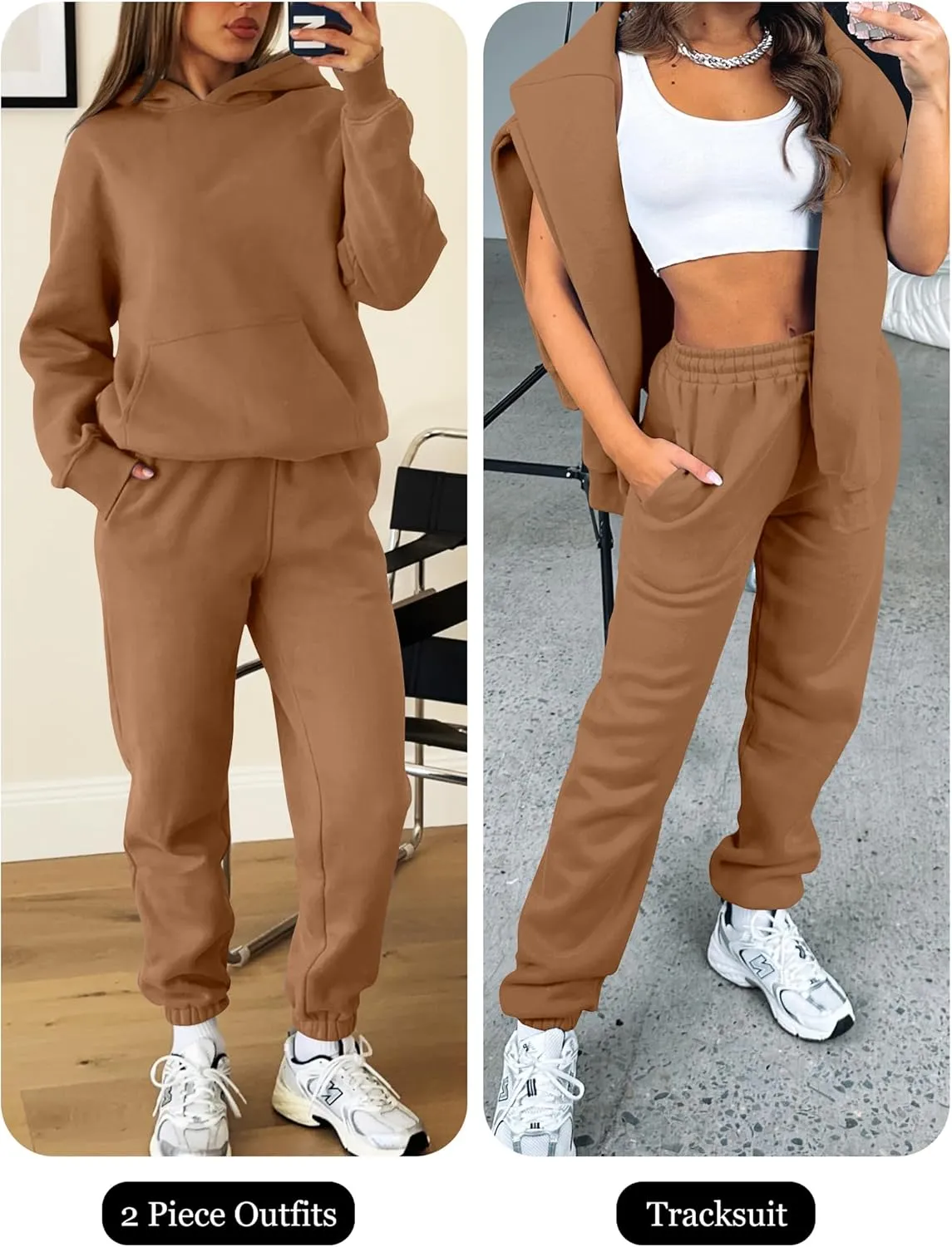 ANRABESS Womens 2 Piece Outfits Lounge Hoodie Oversized Sweatshirt Jogger Sweatpants Y2K Tracksuit Sweatsuit Set Fall Clothes
