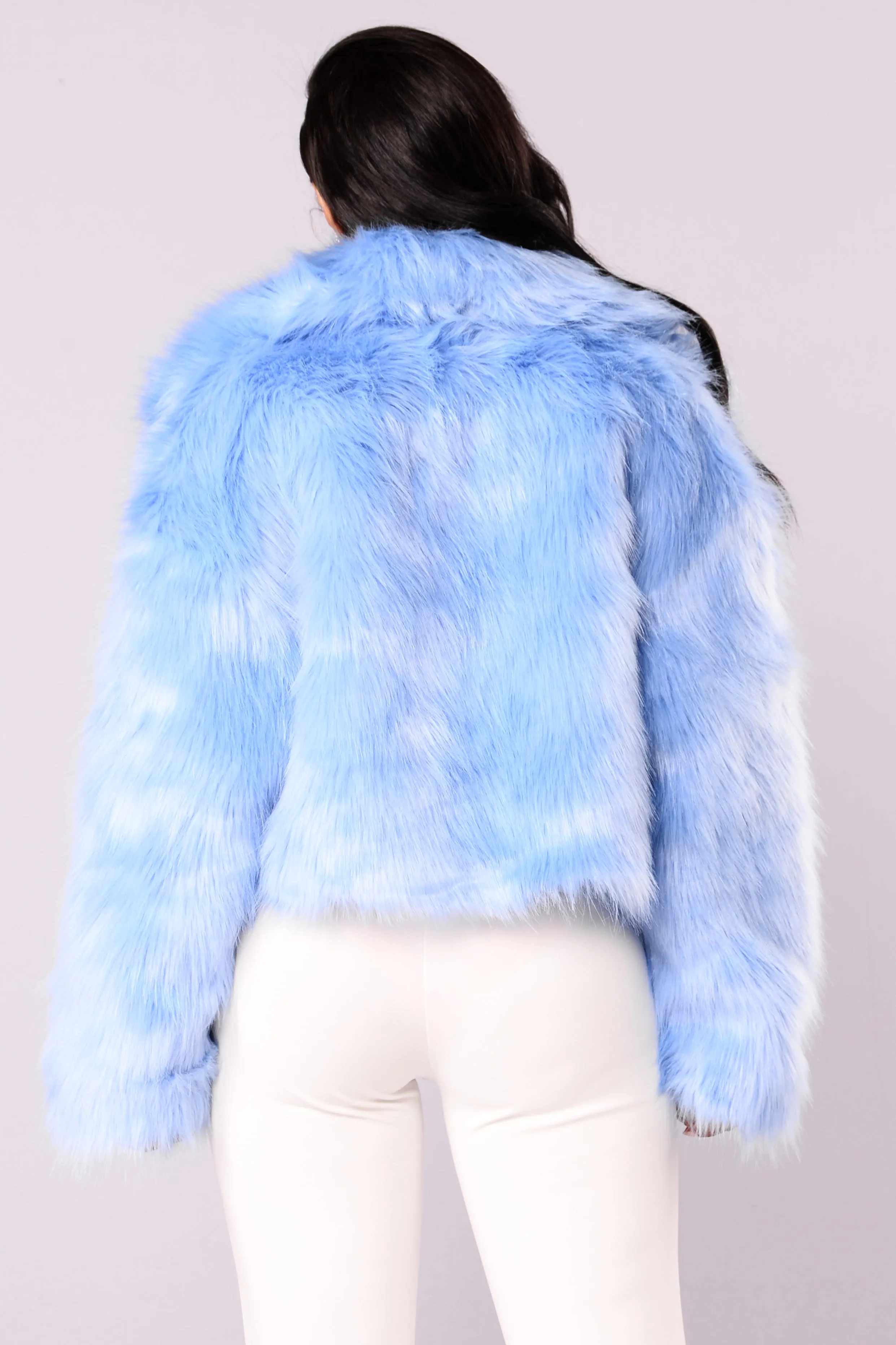 Baby Blues Faux Fur Jacket - Blue