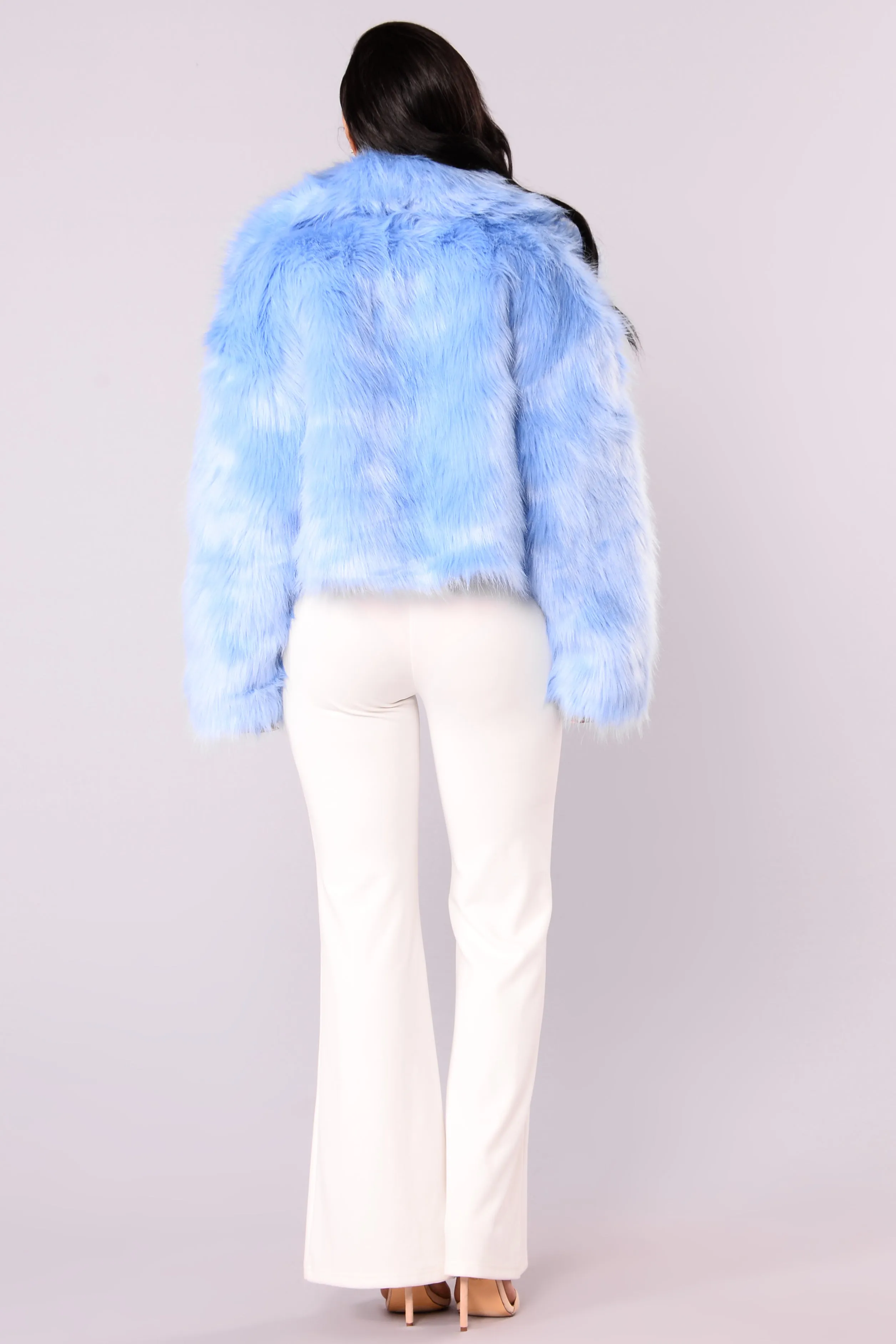 Baby Blues Faux Fur Jacket - Blue