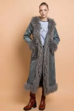Beautiful y2k fur afghan coats