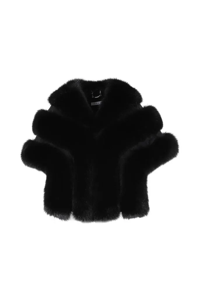 Black Fox Fur Shawl