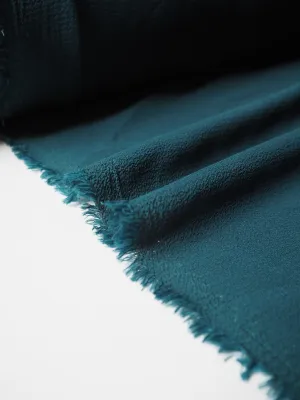 Bottle Green Crinkle Crepe