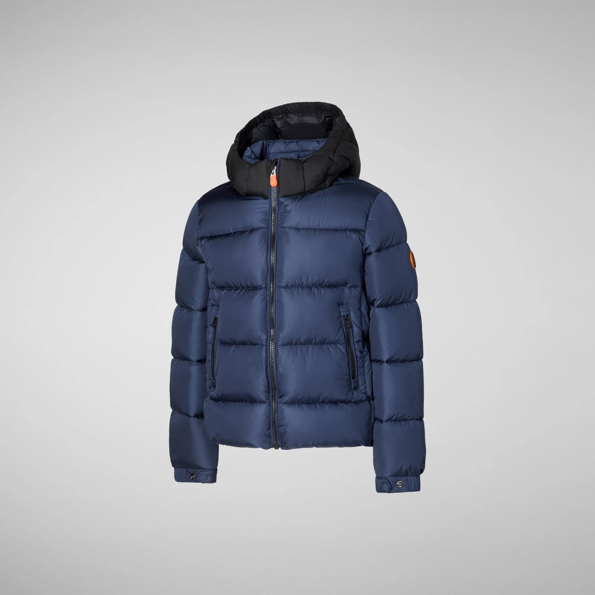 Boys' Rumex Hooded Puffer Jacket in Navy Blue