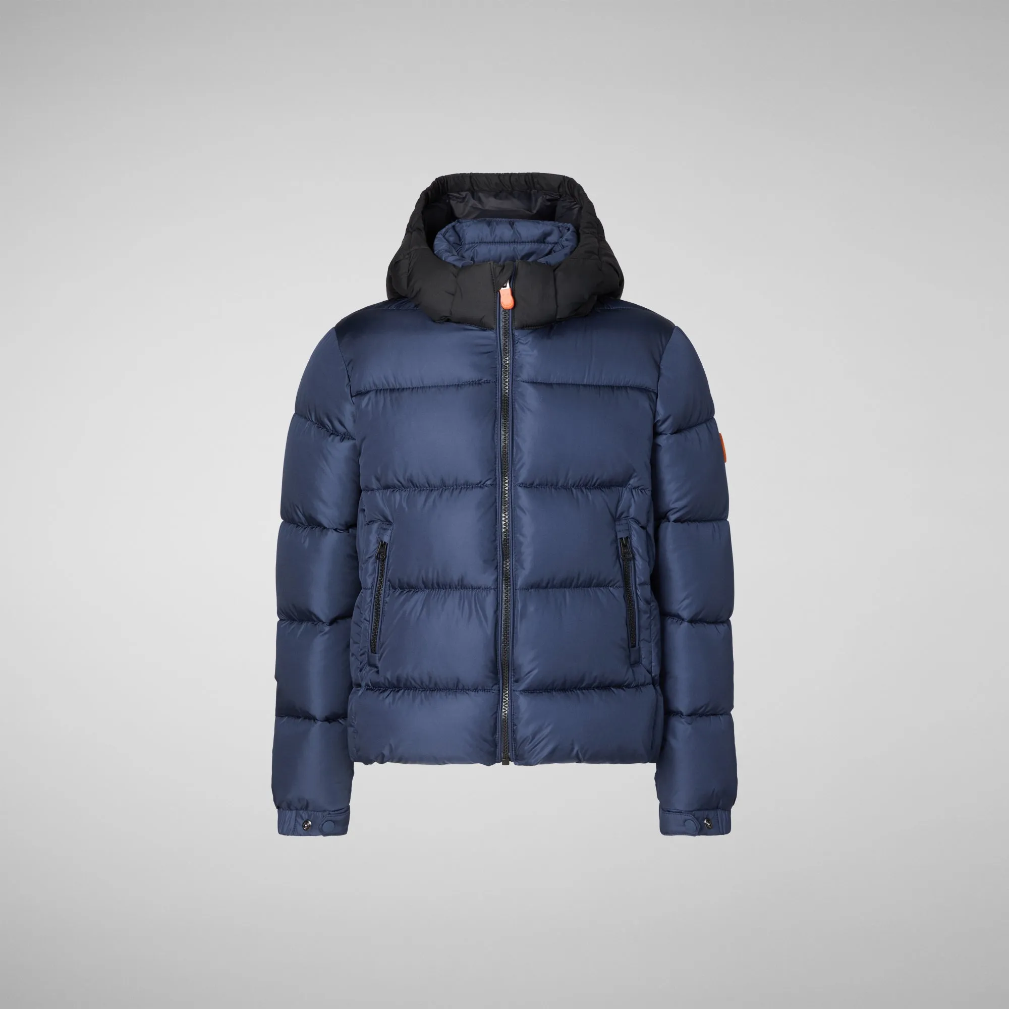Boys' Rumex Hooded Puffer Jacket in Navy Blue