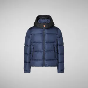 Boys' Rumex Hooded Puffer Jacket in Navy Blue