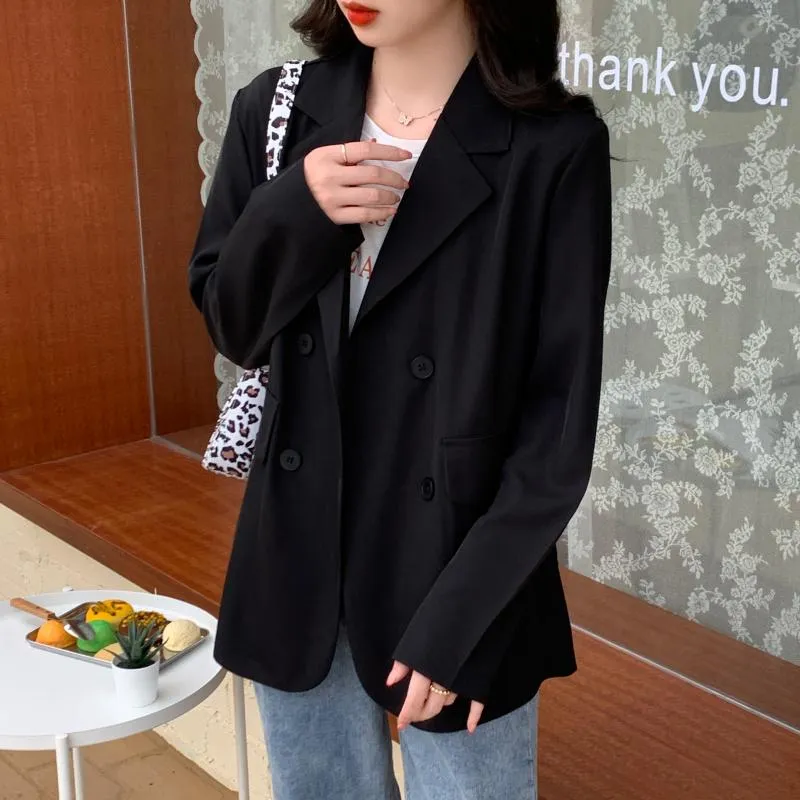 Casual Retro Solid Colors Loose Suit Jacket