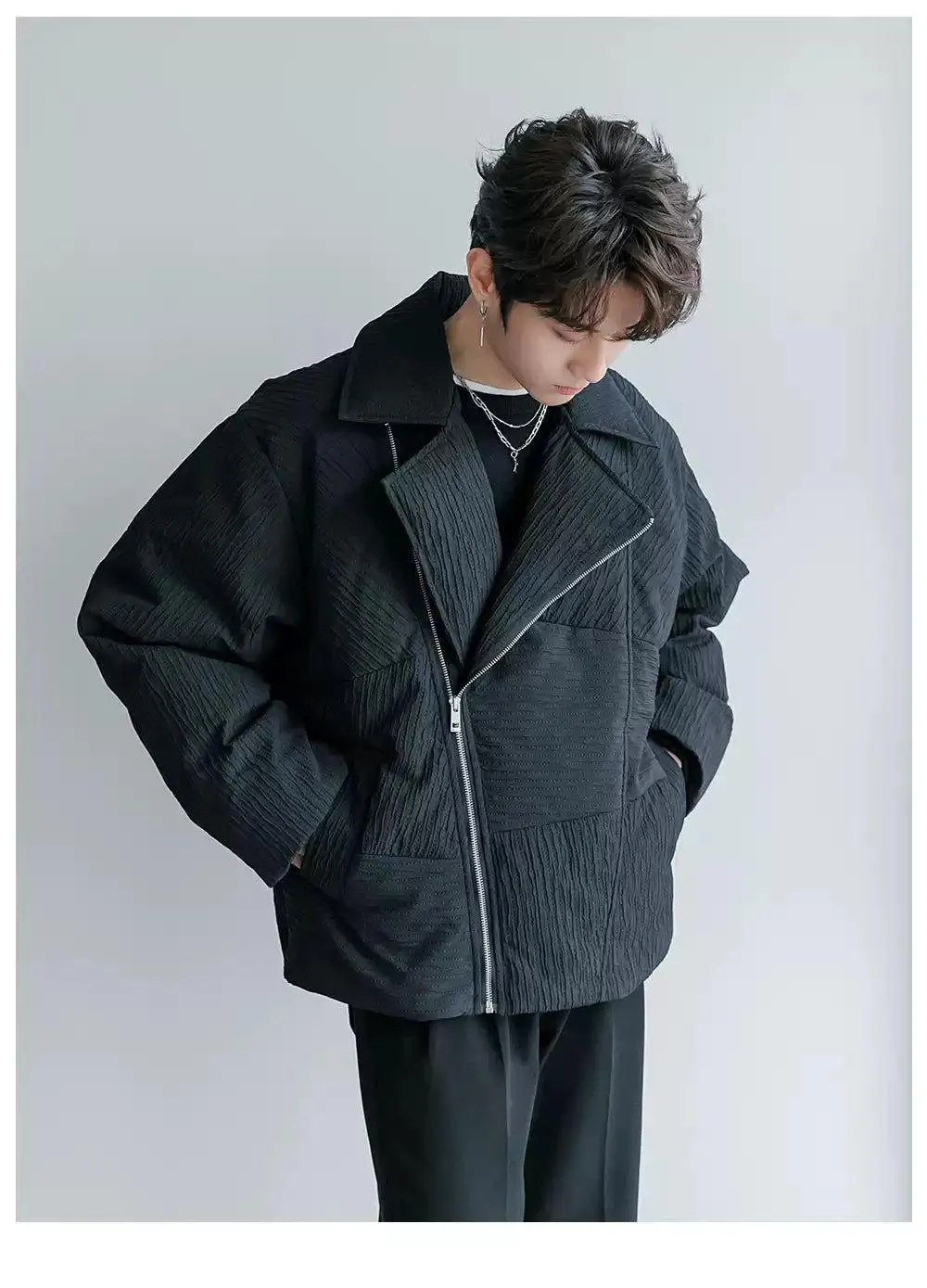 Chuan Oversized Textured Down Jacket