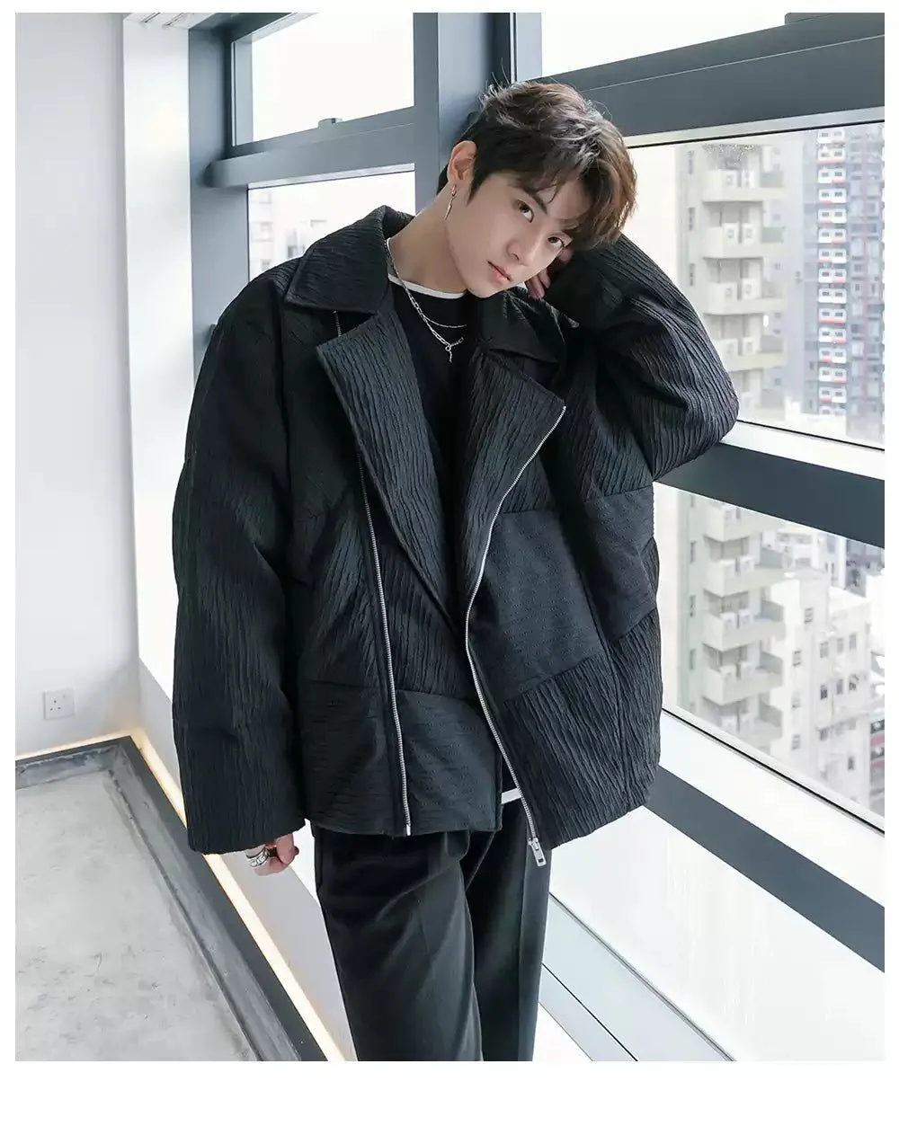 Chuan Oversized Textured Down Jacket