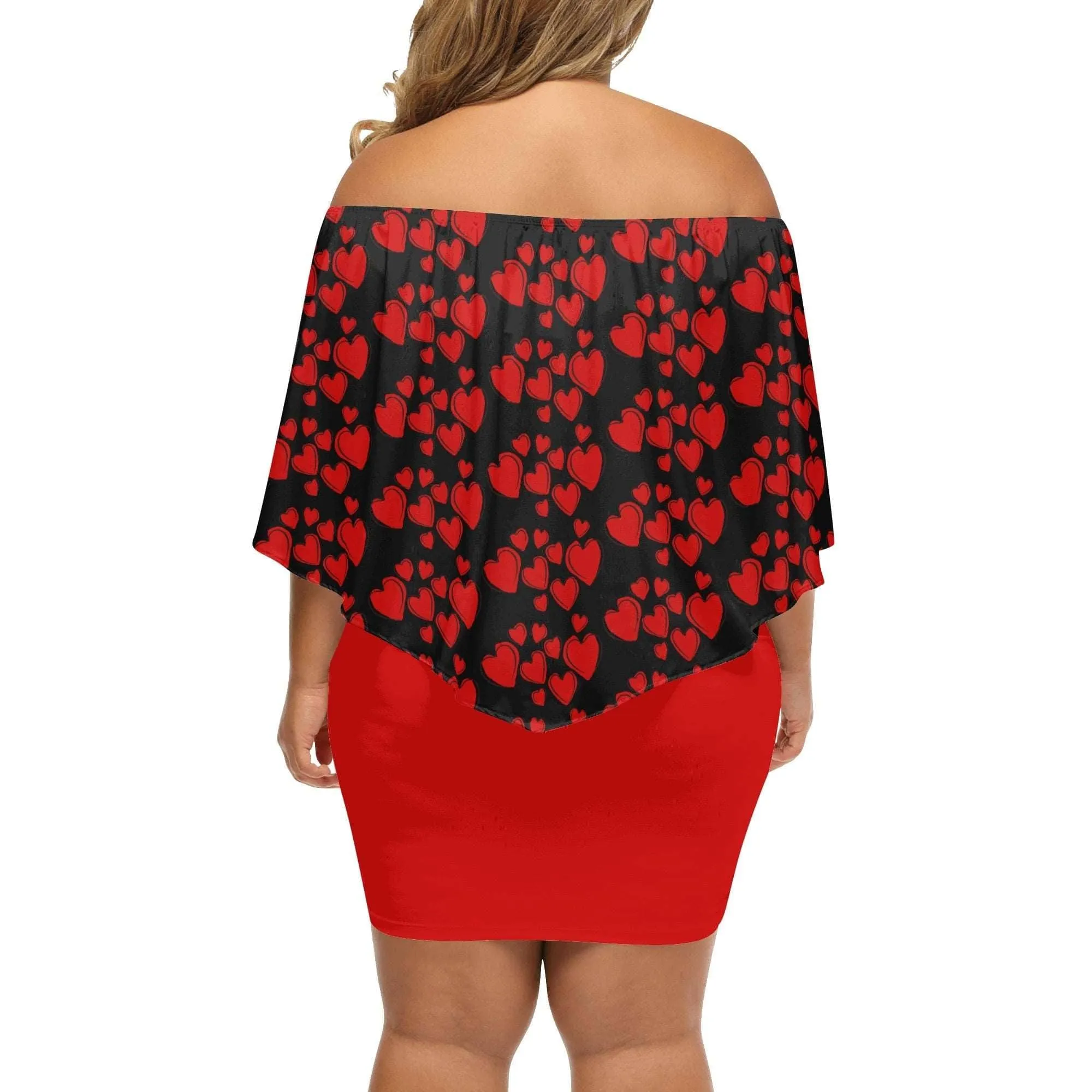 Dancing Hearts Women's Off-the-Shoulder Tube Dress
