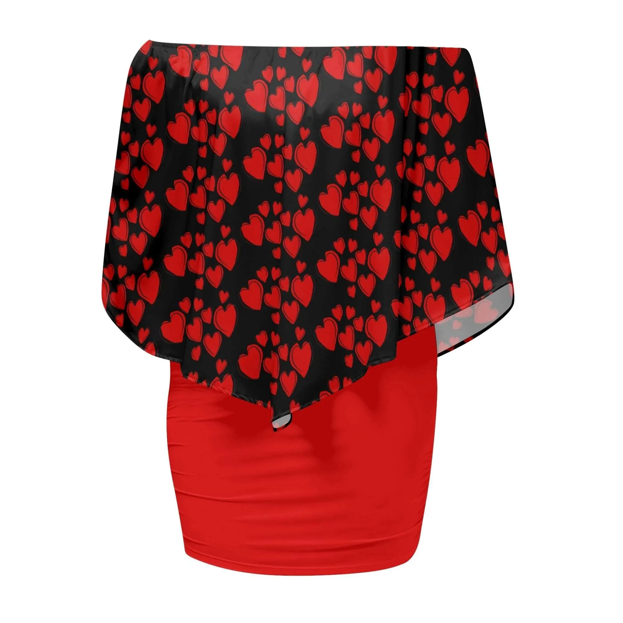 Dancing Hearts Women's Off-the-Shoulder Tube Dress