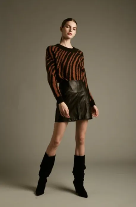 Deluc Callie Faux Leather Mini Skirt