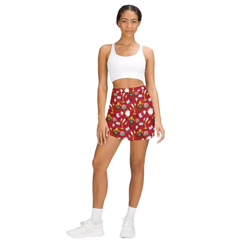 Disney Beauty And The Beast Belle's Friends Athletic A-Line Skirt With Pocket