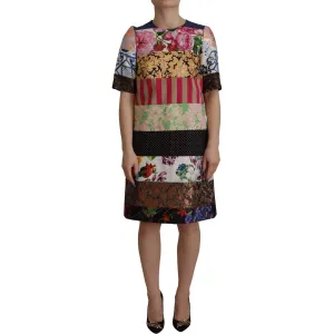 Dolce & Gabbana Patchwork Sheath Mini Dress - Multicolor Elegance