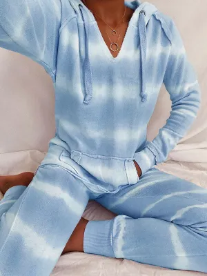 Fashionable Casual Loose Tie-Dye Suit