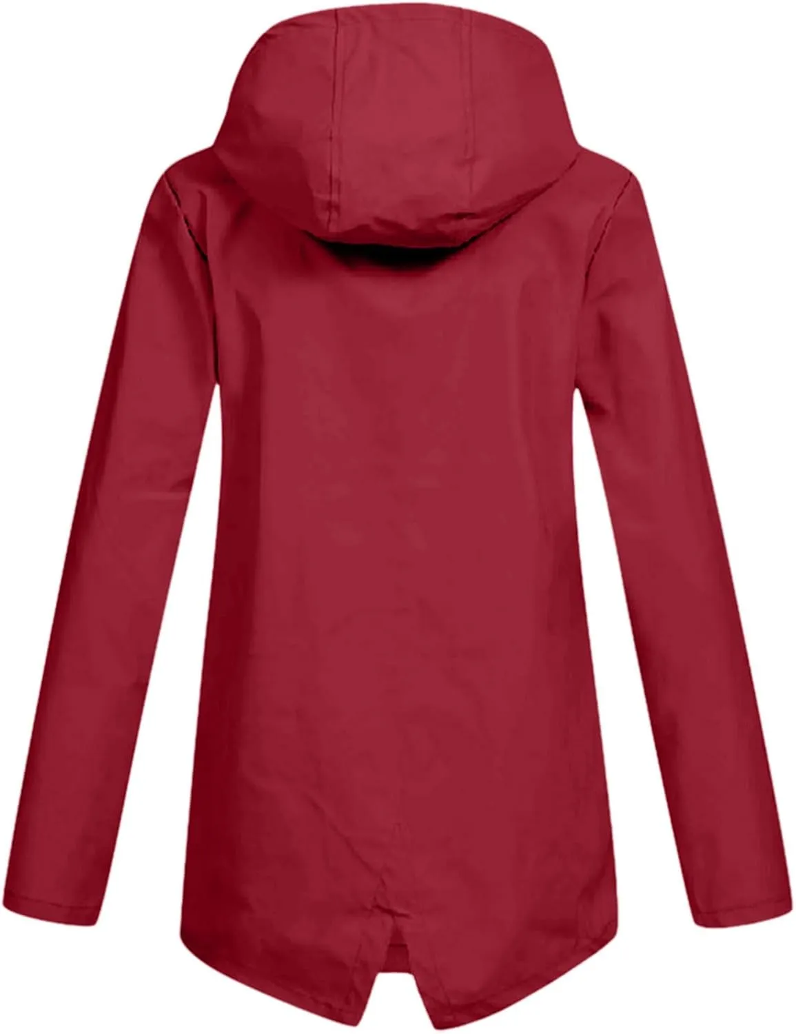 Fleece Lined Raincoat for Women Solid Color Waterproof Jackets with Hood Lightweight Outdoor Windbreaker Jacket