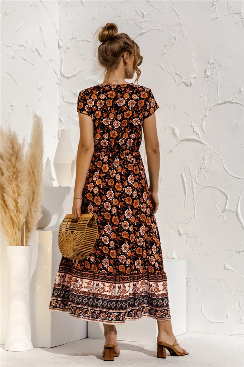 Floral Patchwork Long Dress