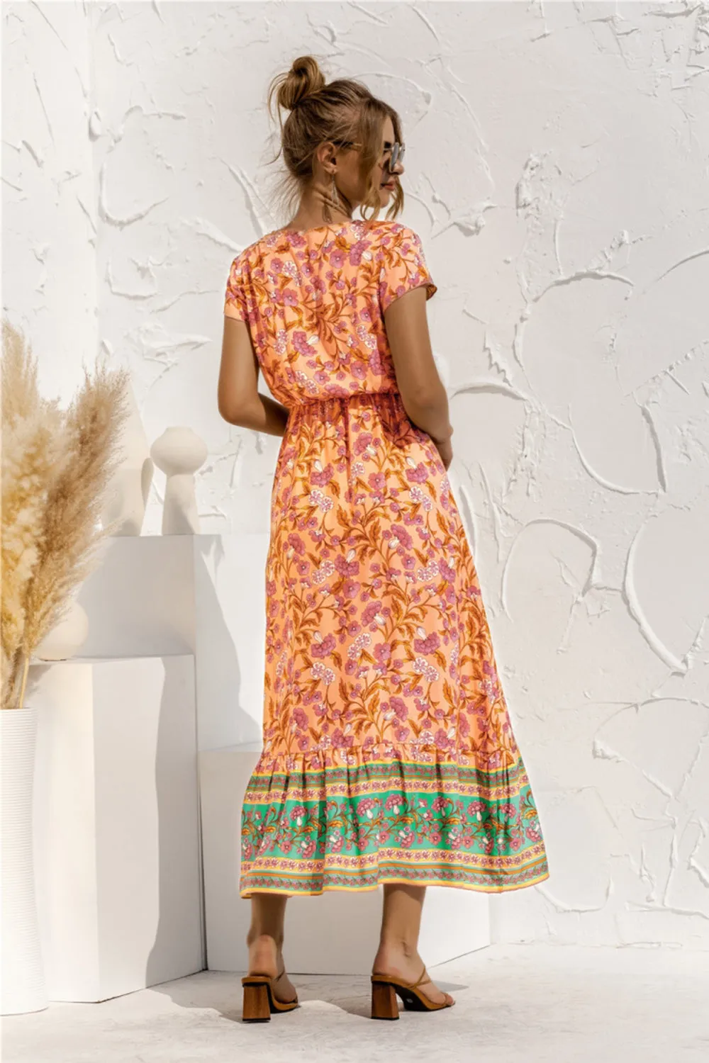 Floral Patchwork Long Dress