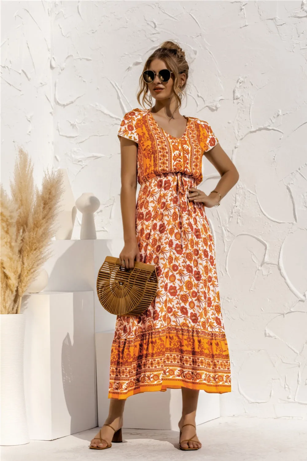 Floral Patchwork Long Dress