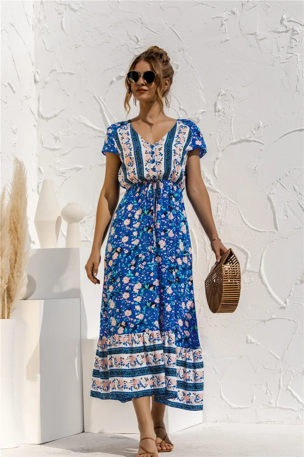 Floral Patchwork Long Dress
