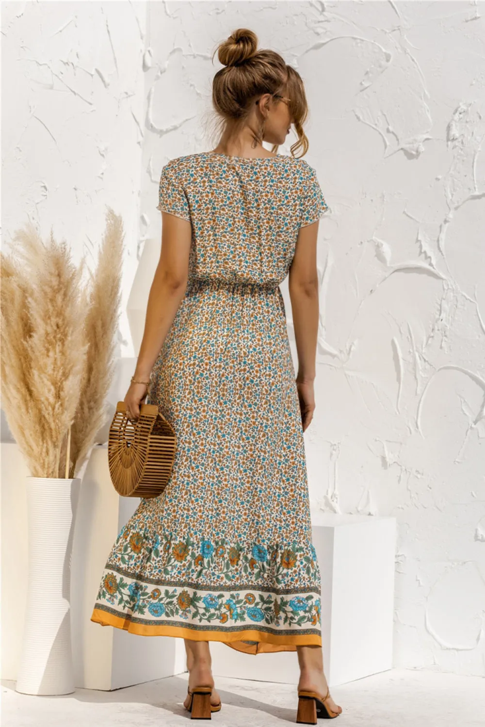 Floral Patchwork Long Dress