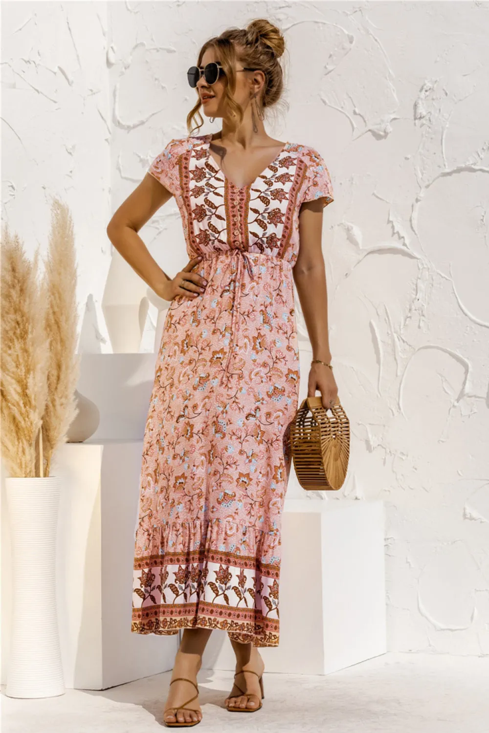 Floral Patchwork Long Dress