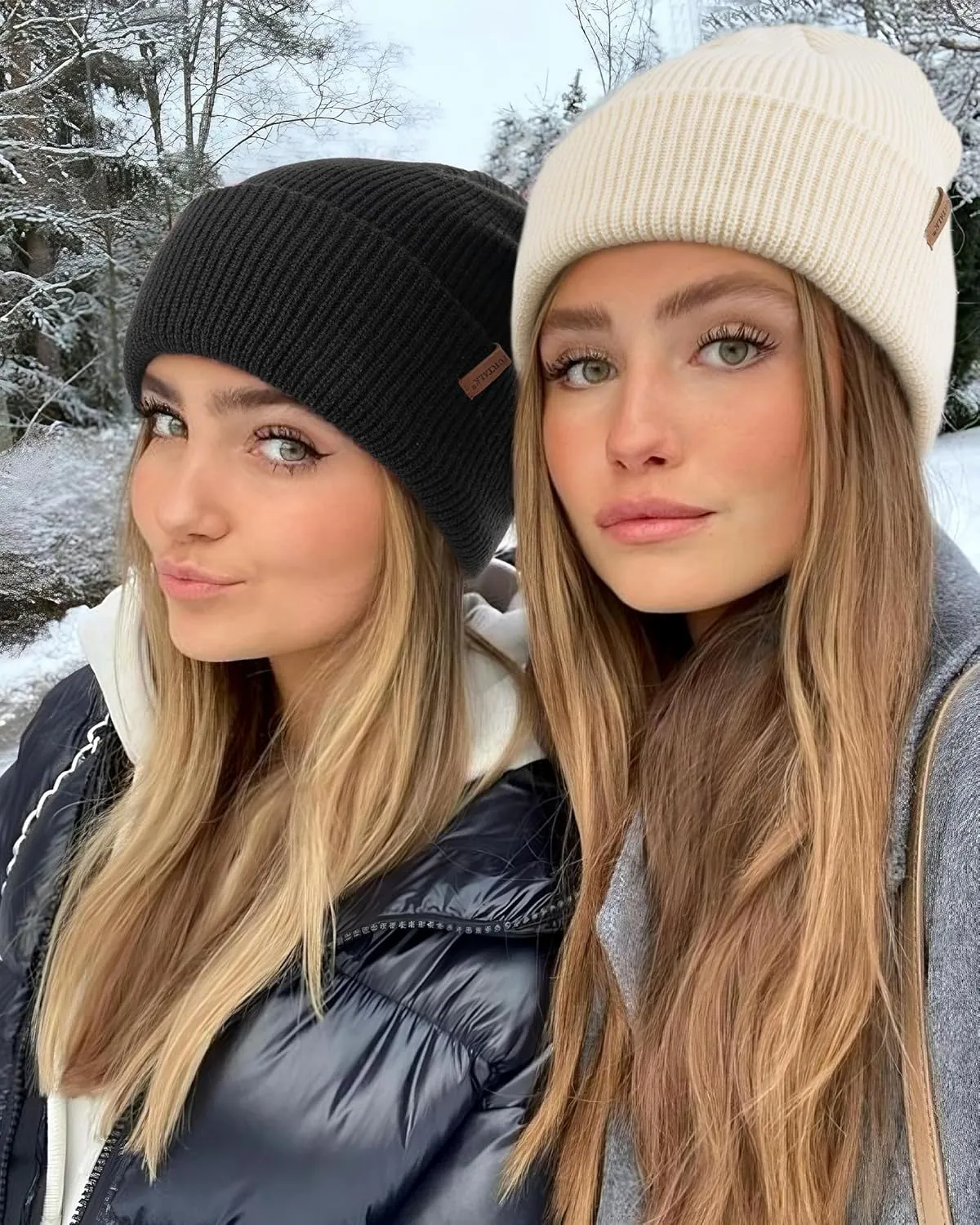 FURTALK Beanie Hats for Women Men Winter Hats Womens Knitted Slouchy Beanies Cuffed Skull Cap Warm Ski Hat