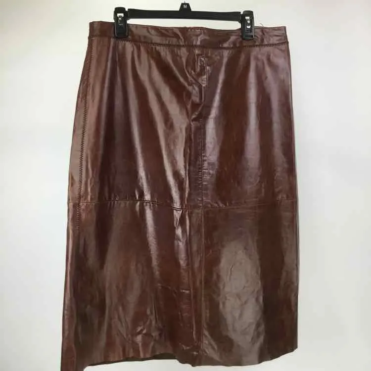 Gap Women Size XL Brown Vintage Leather A Line Skirt