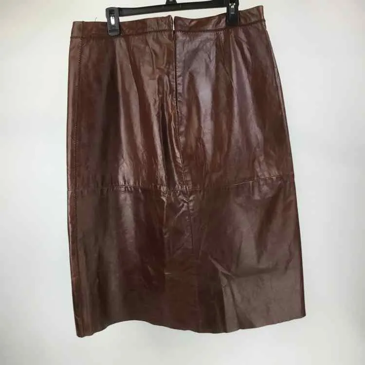 Gap Women Size XL Brown Vintage Leather A Line Skirt