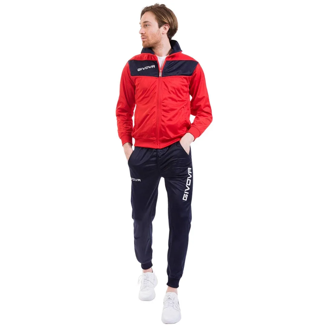 Givova Tuta Visa Triacetato Tracksuit Red/Navy Tr018 1204 2Xl