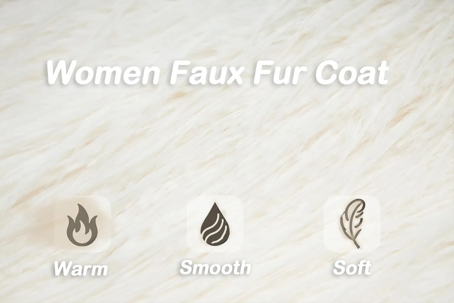 GRAN ORIENTE Women Winter Warm Shaggy Faux Fur Coat,Fluffy Fleece Open Front Long Sleeve Jacket Outerwear with Pockets
