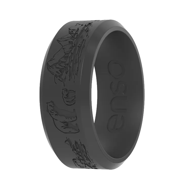 Holiday Silicone Ring - Polar Bear Adventure - Slate