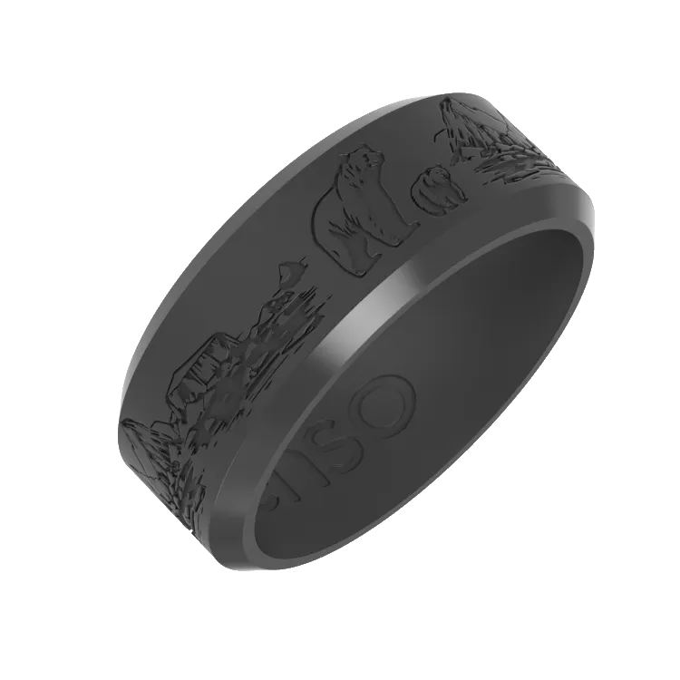 Holiday Silicone Ring - Polar Bear Adventure - Slate