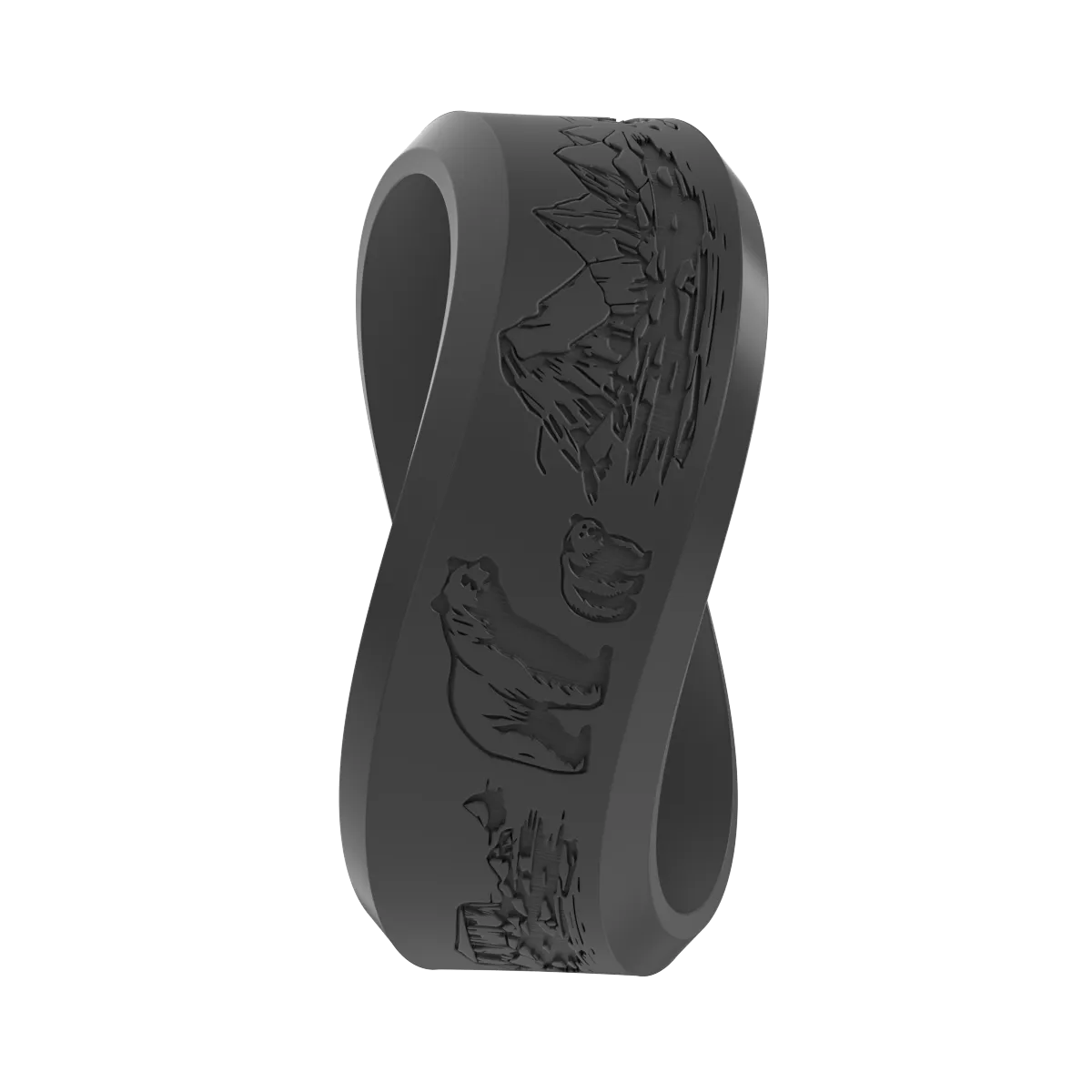 Holiday Silicone Ring - Polar Bear Adventure - Slate