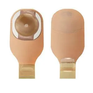 Hollister Premier One-Piece Drainable Pouch, Flat CeraPlus Skin Barrier, Pre-Cut, 1-3/8" Stoma, Beige