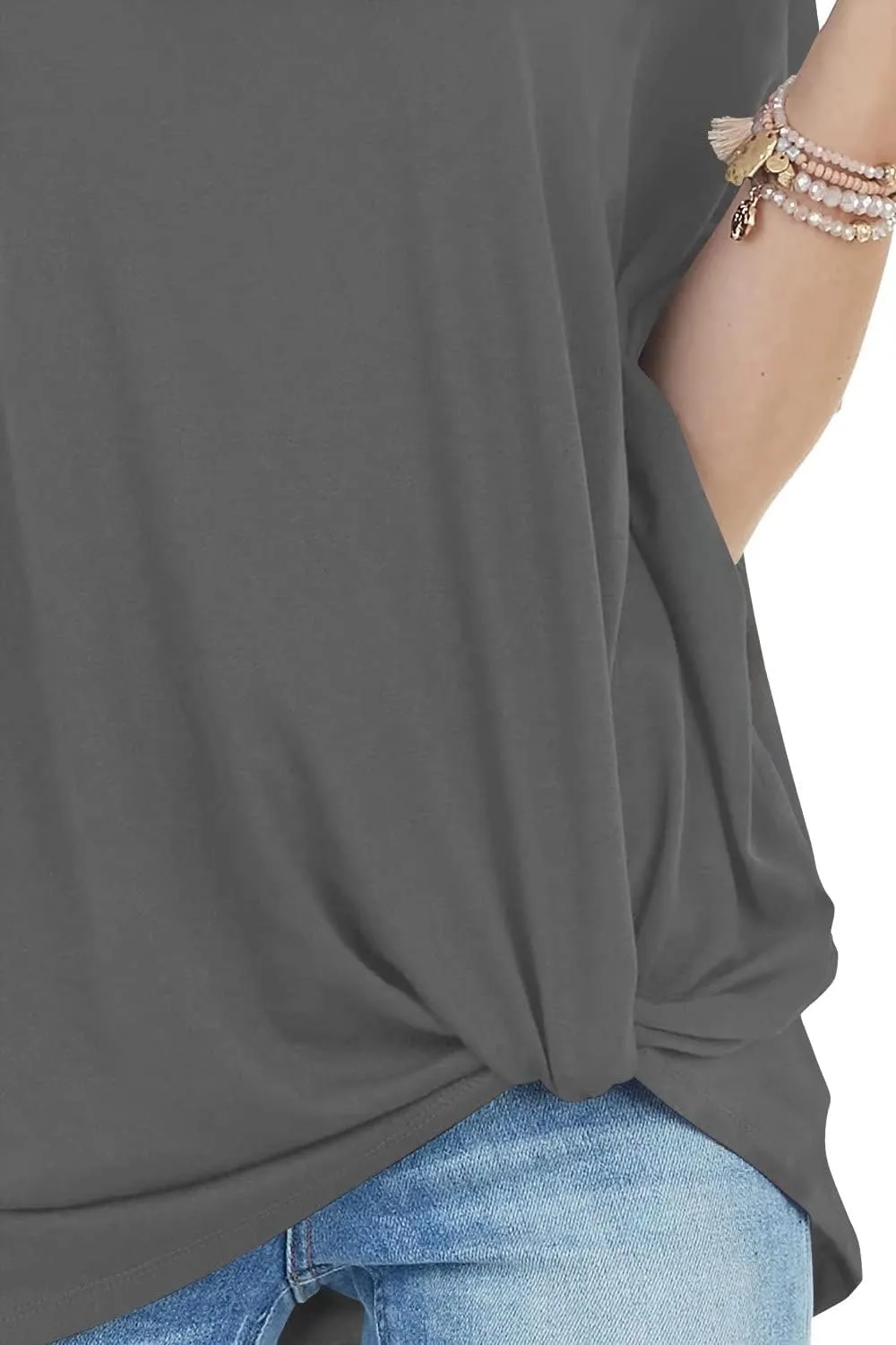 Lacozy Women's Off The Shoulder Tops Summer Casual Short Sleeve T-Shirts Blouse