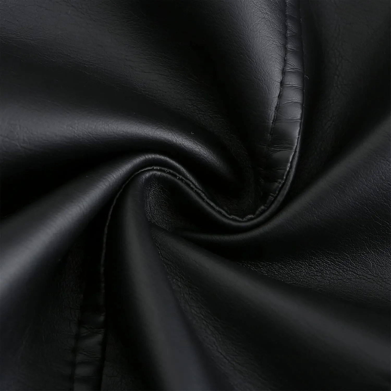 LCMTWX Womens Faux Leather Zip Up Moto Biker Jacket Long Sleeve Outwear Cool Slim Jacket Coat for Vacation Slim Lapel Women