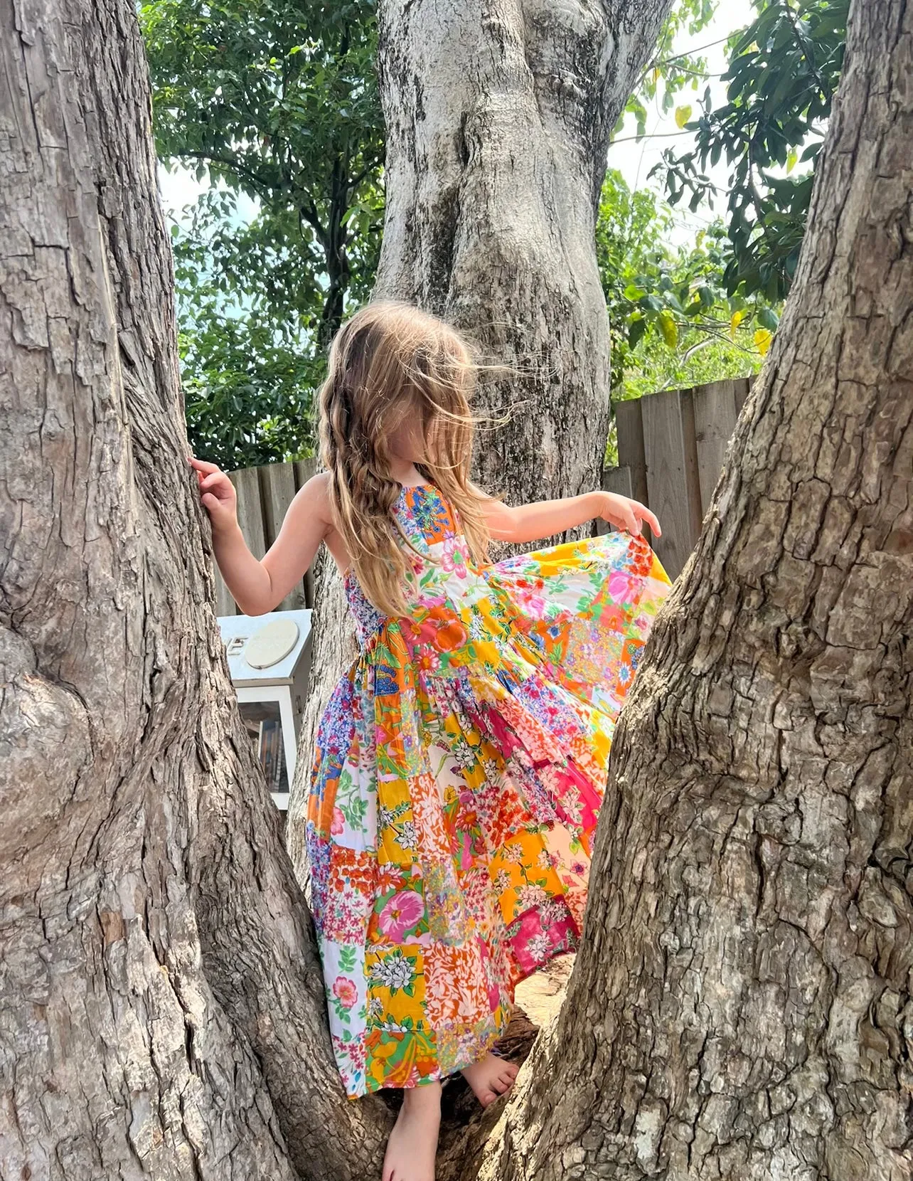 Lilac Dress - Patchwork Sunset Splice