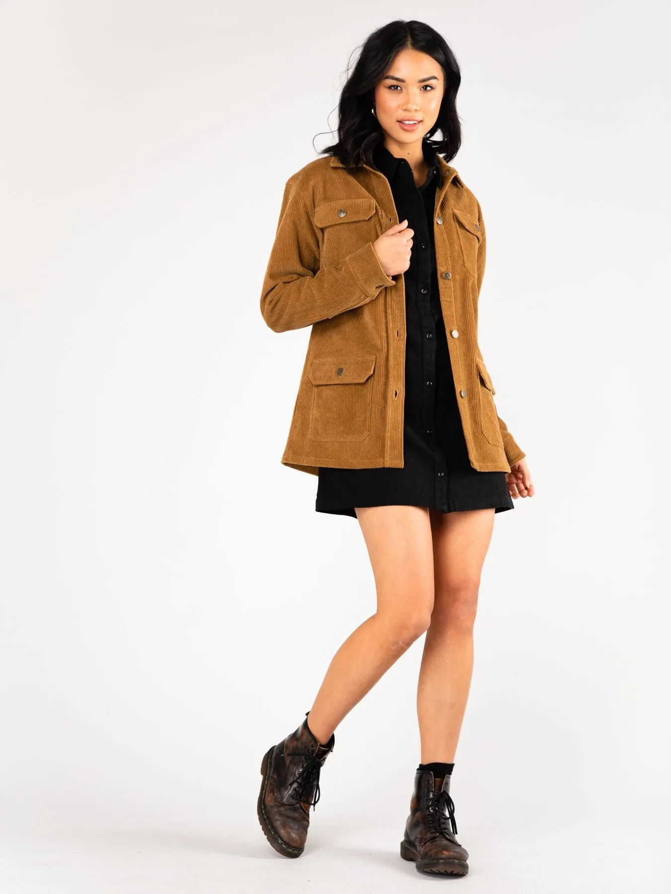 Mazey Cargo Jacket - Camel