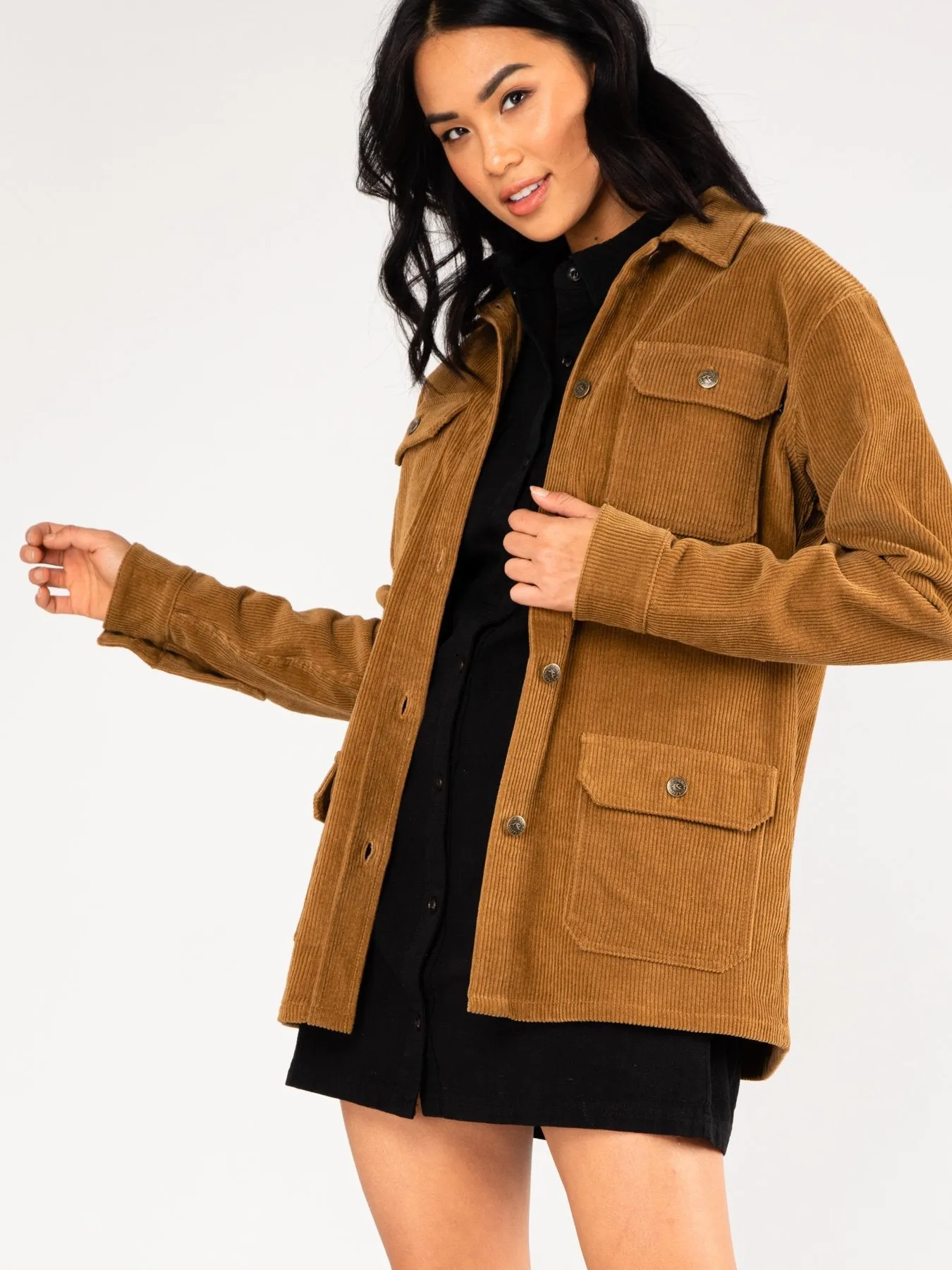 Mazey Cargo Jacket - Camel
