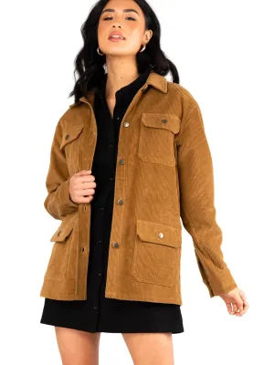 Mazey Cargo Jacket - Camel