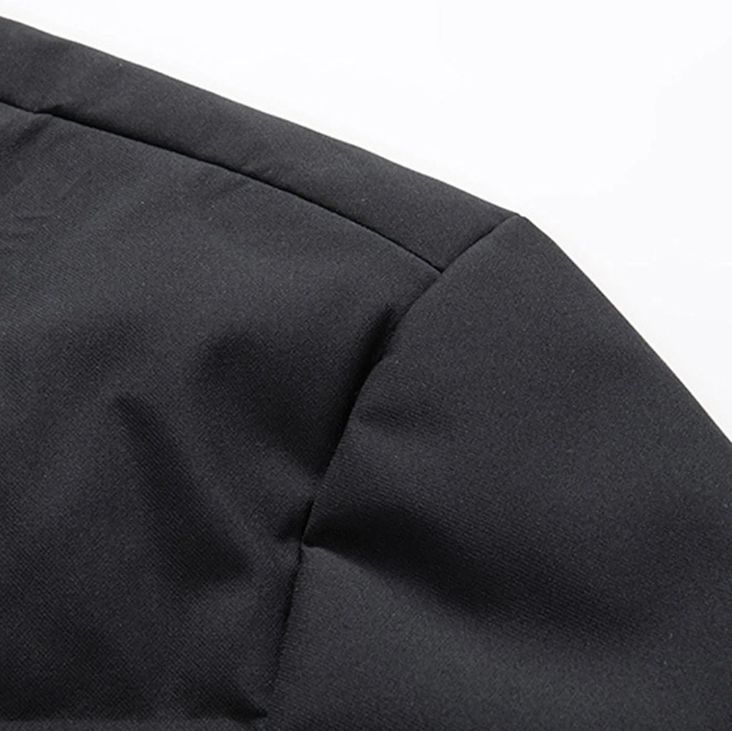 Men's Button Down Business Quilted Jacket Lightweight Windproof Down Padded Jacket Thermal Puffer Bomber Jackets