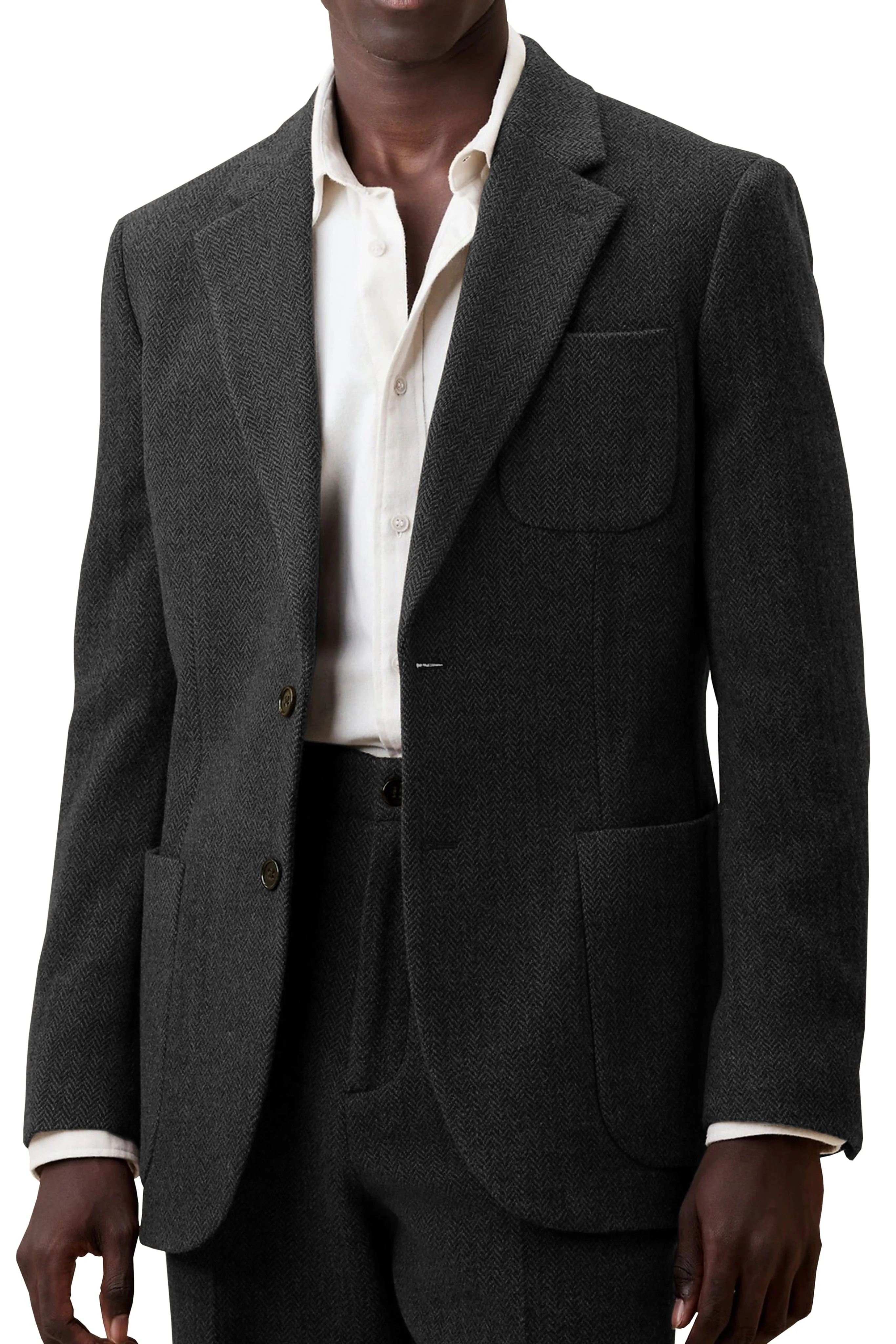 Men's Suit 2 Piece Peak Lape Jacket (Blazer Pants)