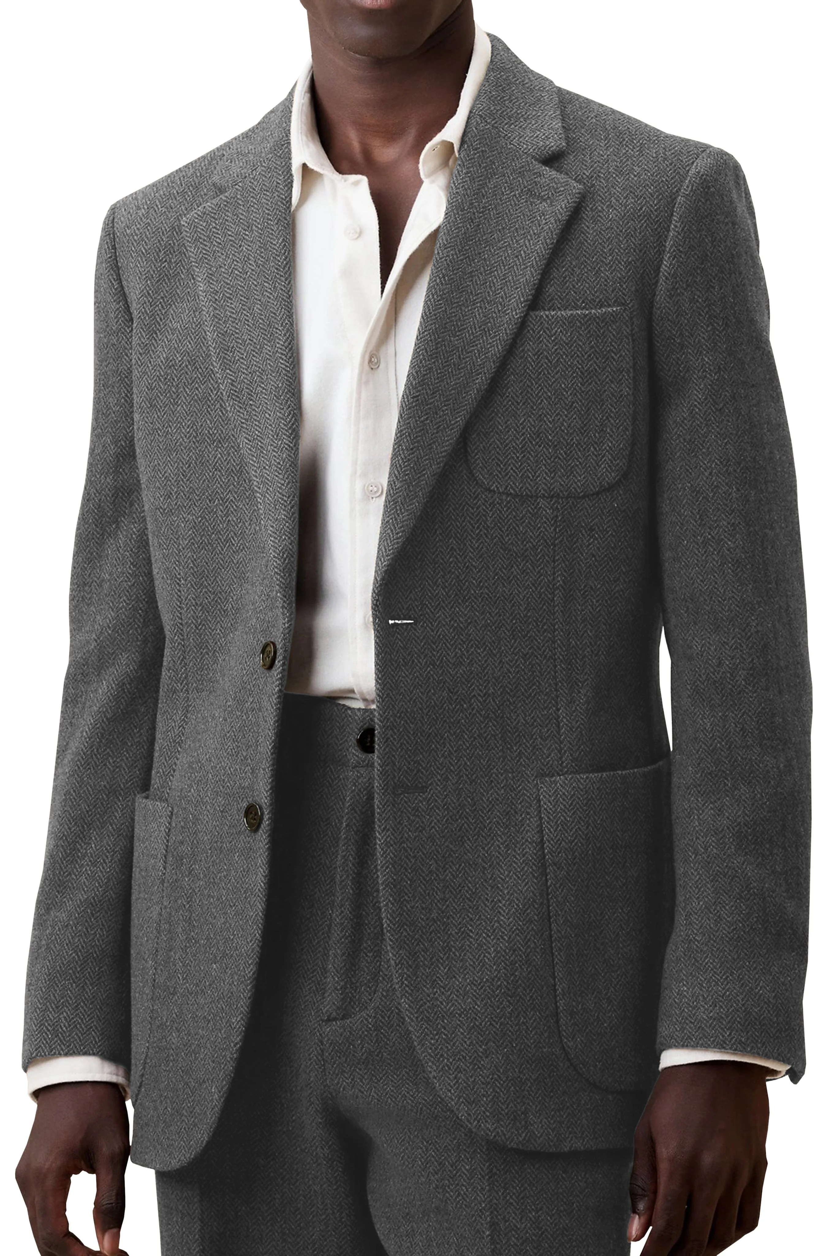 Men's Suit 2 Piece Peak Lape Jacket (Blazer Pants)