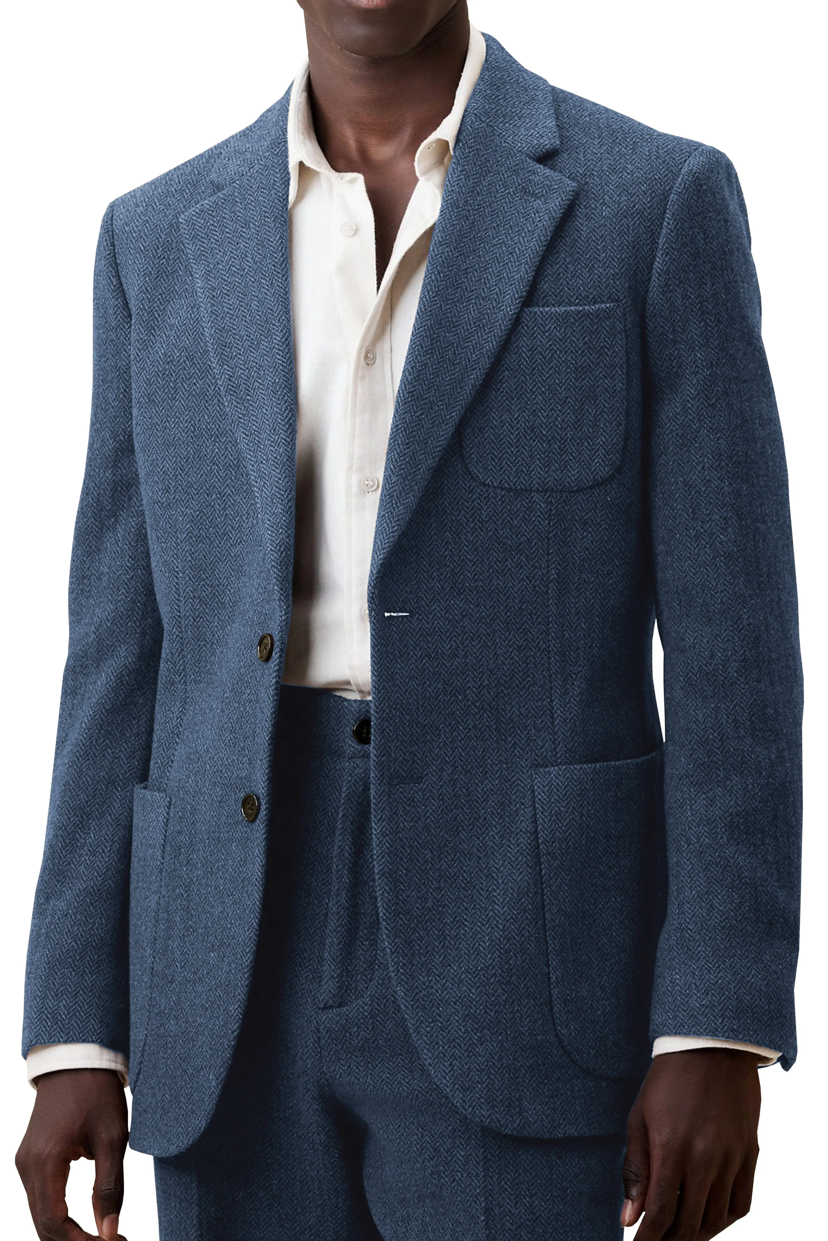 Men's Suit 2 Piece Peak Lape Jacket (Blazer Pants)