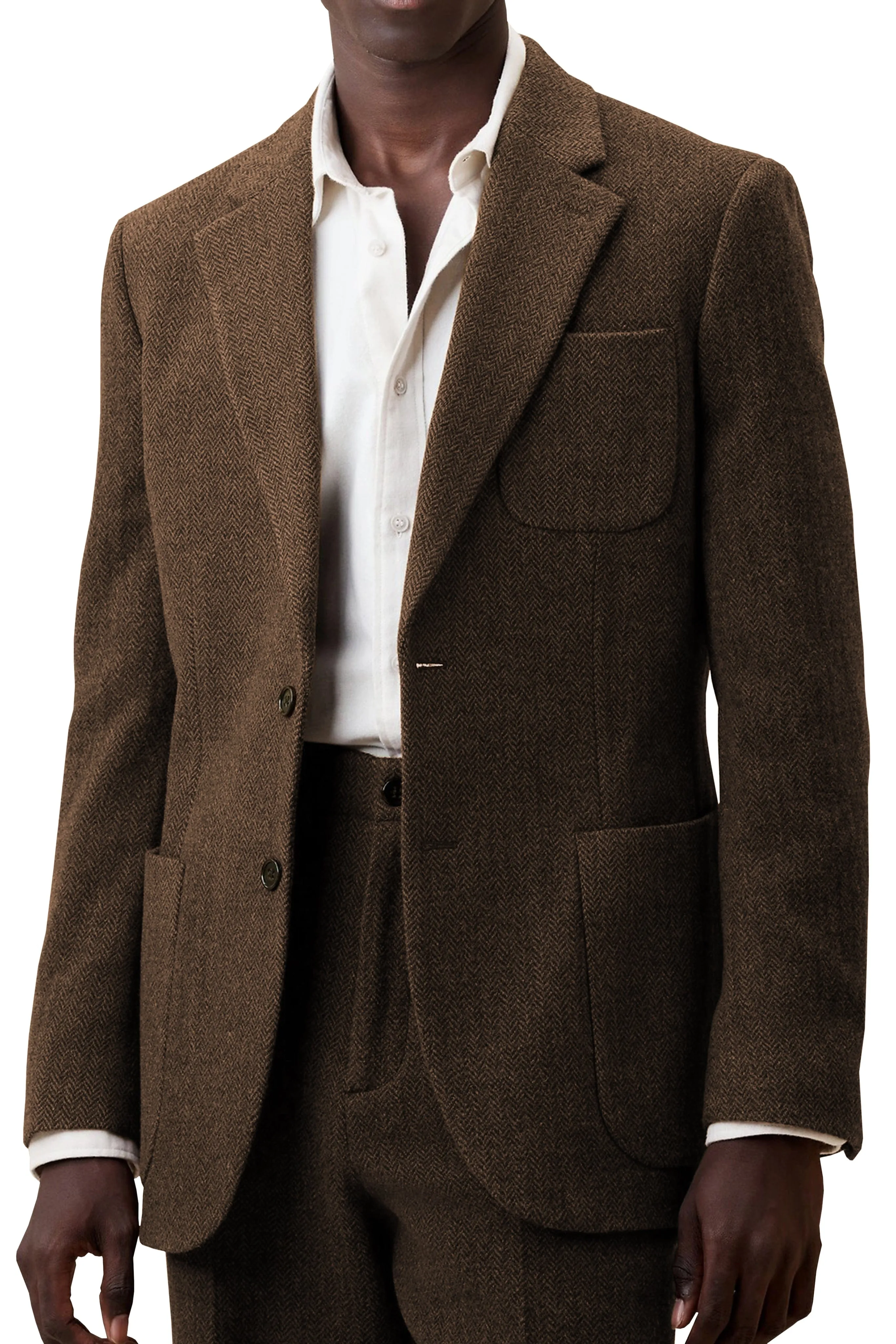 Men's Suit 2 Piece Peak Lape Jacket (Blazer Pants)