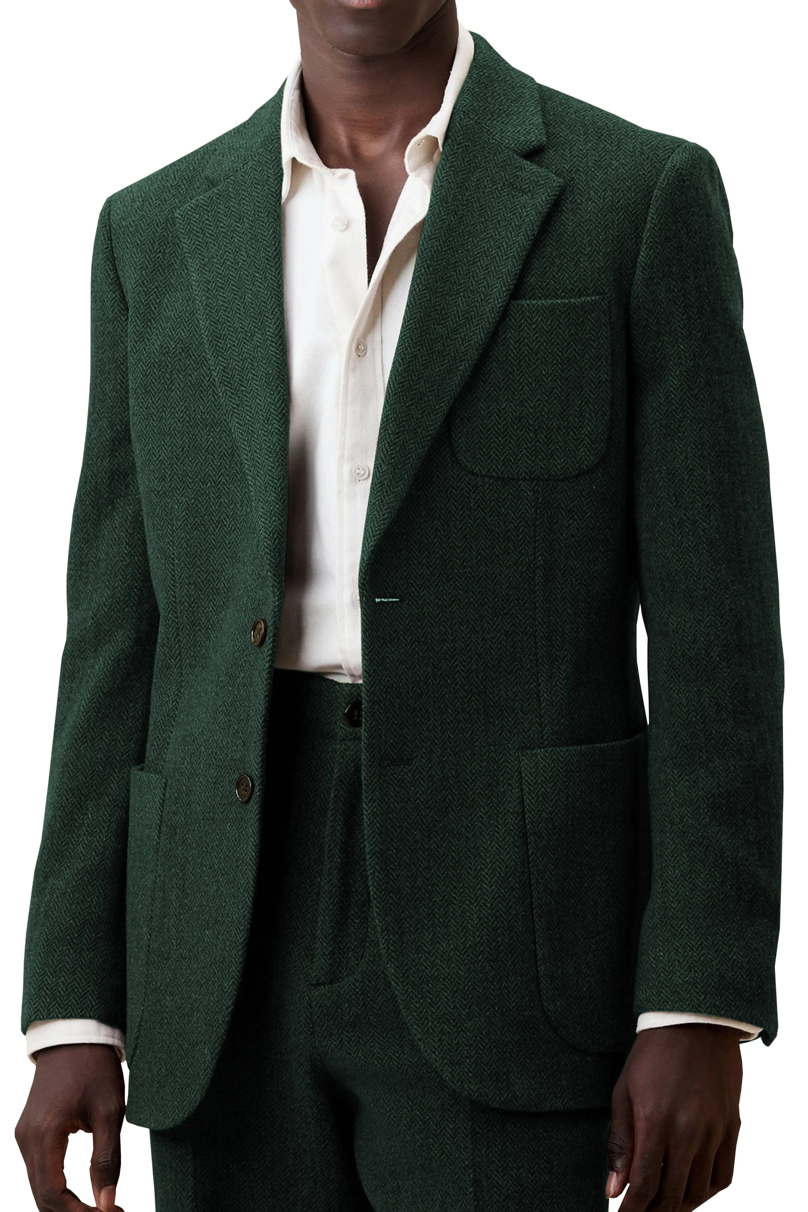 Men's Suit 2 Piece Peak Lape Jacket (Blazer Pants)