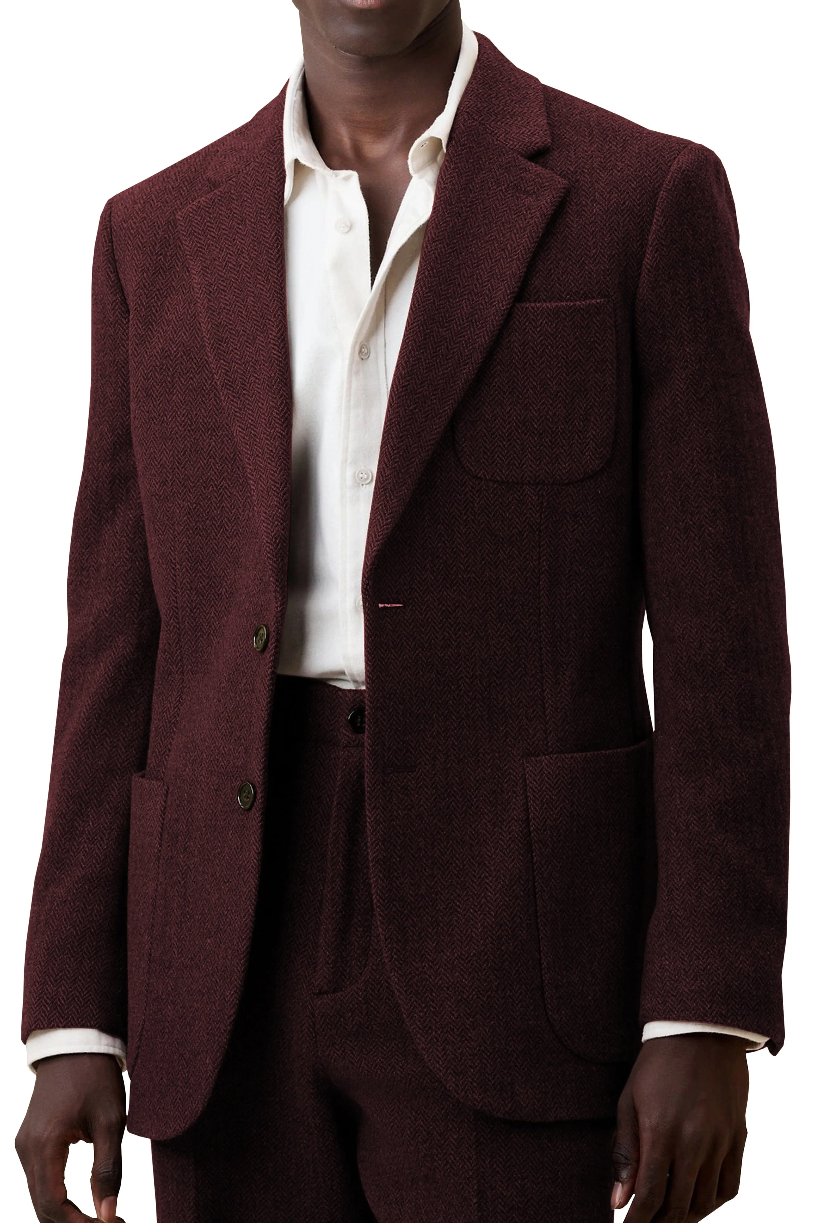 Men's Suit 2 Piece Peak Lape Jacket (Blazer Pants)