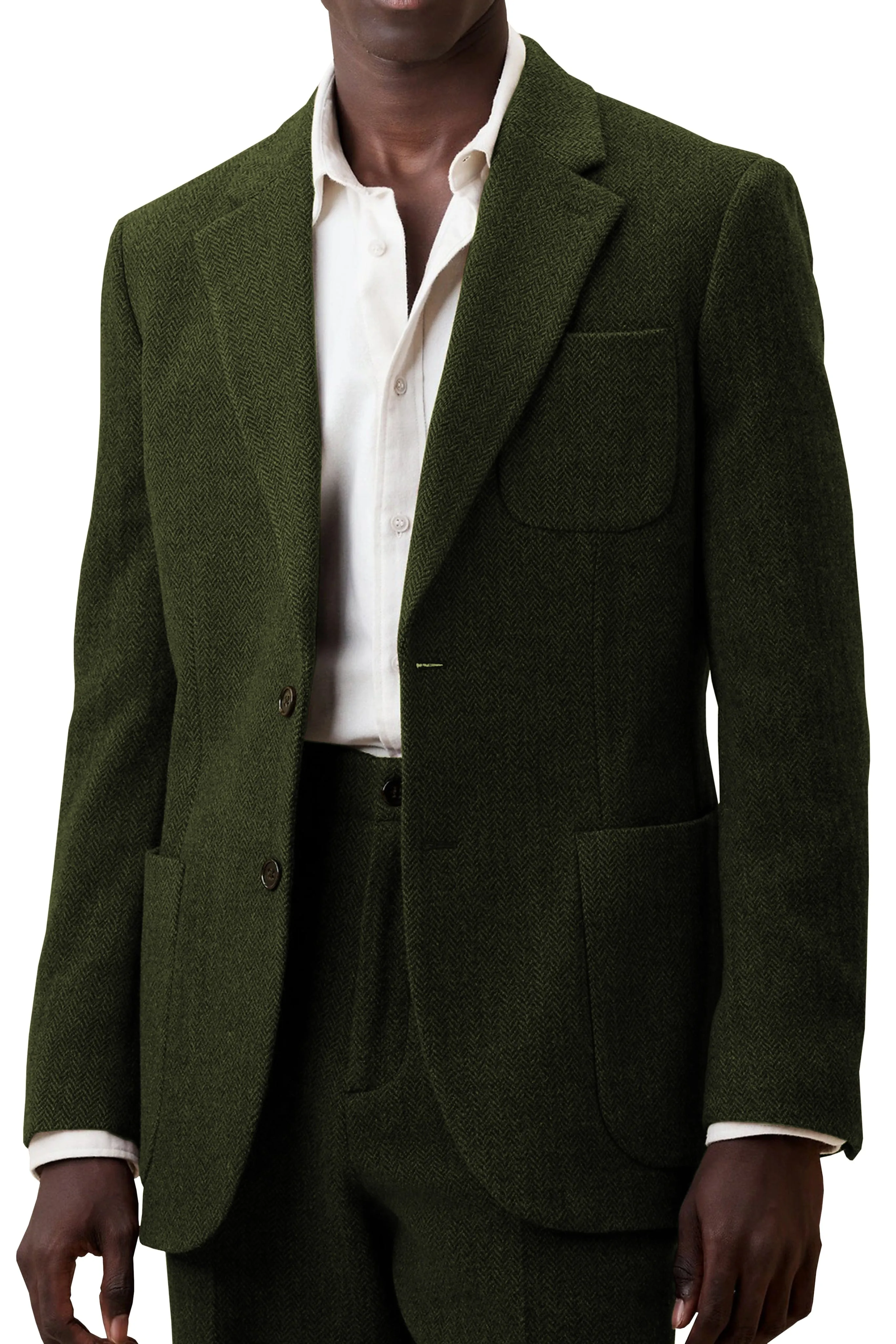 Men's Suit 2 Piece Peak Lape Jacket (Blazer Pants)